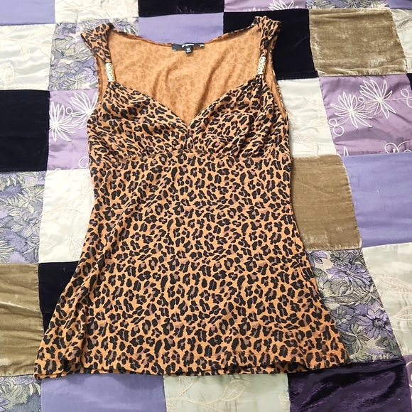 Express Leopard Print Top - Picture 1 of 9